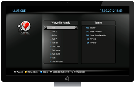 tvscreen-ulubione lista kanalow